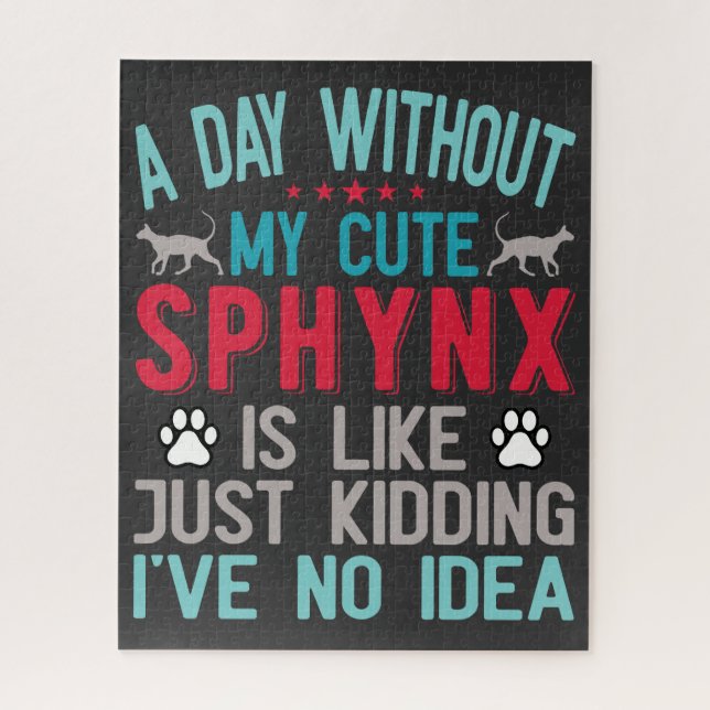 Puzzle Propriétaire Canadien De Chat Sphynx Sans Cheveux  (Vertical)