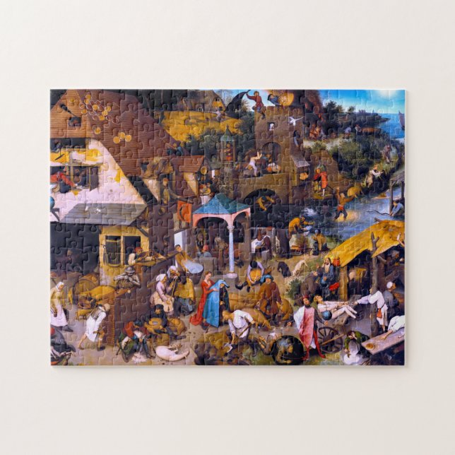 Puzzle Proverbes du Néerlandais, Pieter Bruegel l'Ancien (Horizontal)
