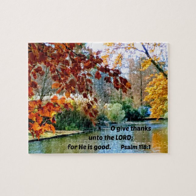 Puzzle Psaume 118:1 O Remerciez l'Éternel pour Il est (Horizontal)