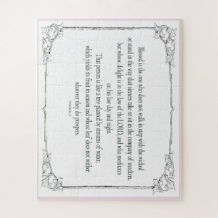 Puzzle psaume 1, ou es not walk in step with the wicked,