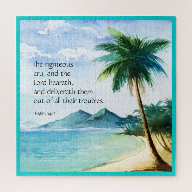 Puzzle Psaume 34:17   (Vertical)