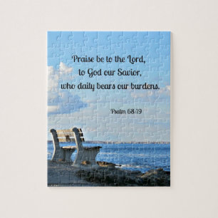 Puzzle Psaume 68:19 Louez-vous au Seigneur, à Dieu ....