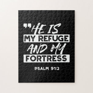 Puzzle Psaume 91:2 - Mon Refuge et ma forteresse chrétien