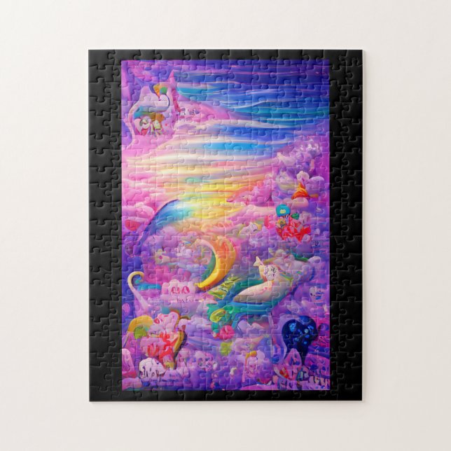 Puzzle Psychédélique multicouches rêve imaginaire coloré (Vertical)