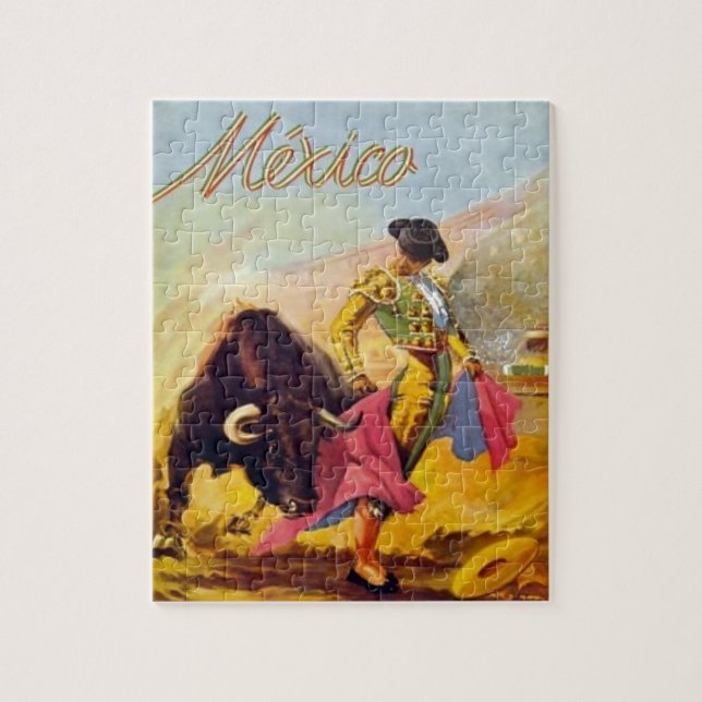 Puzzle Publicité de voyage pour le Mexique de Matador Vin (Vertical)
