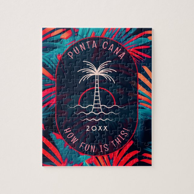 Puzzle Punta Cana Beach party Coucher de soleil feuille d (Vertical)