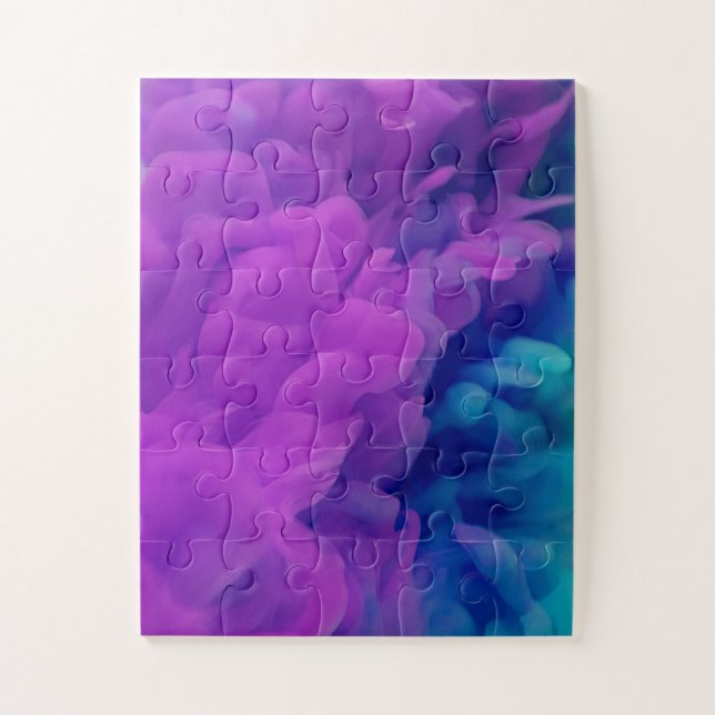 Puzzle Purple et Blue Digital Smoke (Vertical)