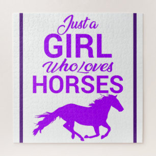 Puzzle Purple Juste Une Fille Qui Aime Les Chevaux