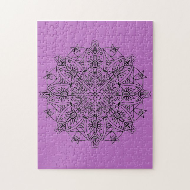 Puzzle Purple Mandala (Vertical)