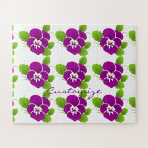Puzzle Purple Pansy Flower Thunder_Cove