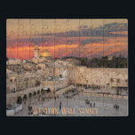 Puzzle, Puzzle<br><div class="desc">Schöner Sonnenuntergang über der Mauer des Westerns in Jerusalem. Das ist eine wunderbare Puzzle Geschenkidee!</div>