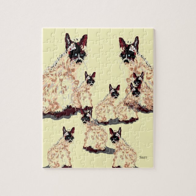 Puzzle Puzzle, 8" x 10", 110 pièces : Chat de Siamese (Vertical)