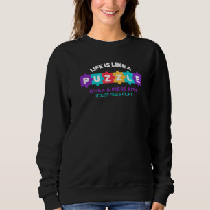 Puzzle Puzzle Life Perfekte Spiele Kunst Sweatshirt