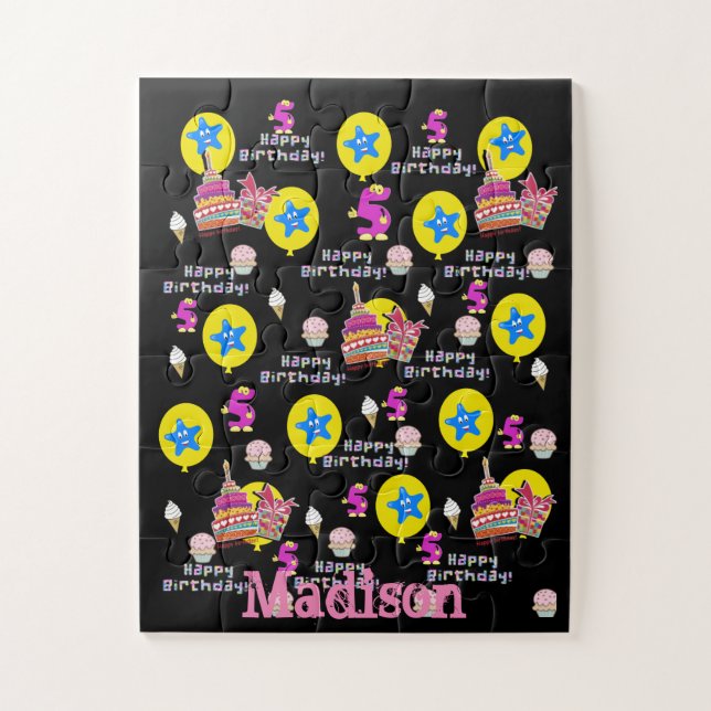 Puzzle Puzzles, Joyeux 5e anniversaire, #5 Noir (Vertical)