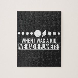 Puzzle Quand j'étais enfant, quand il y avait 9 planètes