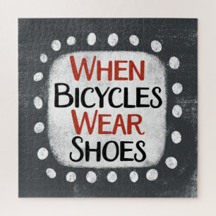 Puzzle Quand les bicyclettes portent des chaussures Puzzl