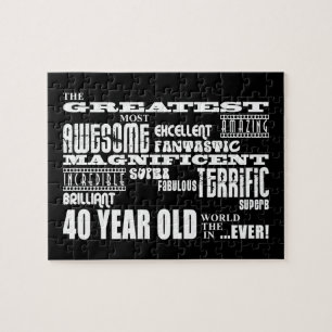 Puzzle quarantième Ans de fête d'anniversaire plus gran