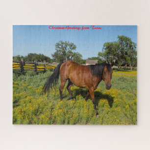 Puzzle Quarter Horses Texas.Vœux de Noël