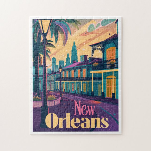 Puzzle Quartier français de la Nouvelle-Orléans Louisiane (Vertical)