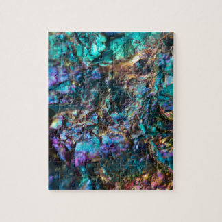 Puzzle Quartz luisant d'huile de turquoise