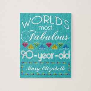 Puzzle quatre-vingt-dixième Anniversaire la plupart de