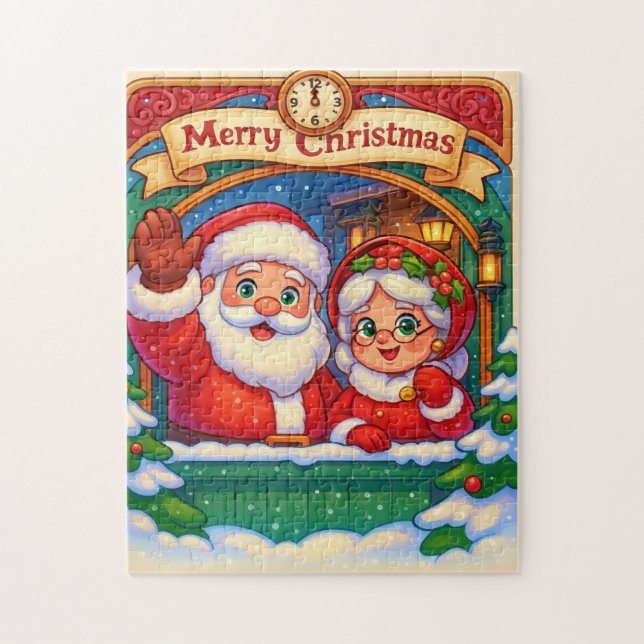 Puzzle Quebra-Cabeça (Puzzle) Mamãe e Papai Noel (Vertical)