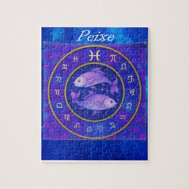 Puzzle Quebra-Cabeça (Puzzle) Signo de Peixes (Vertical)
