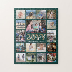Puzzle Quelle année de la famille Photo Collage Vert & Or