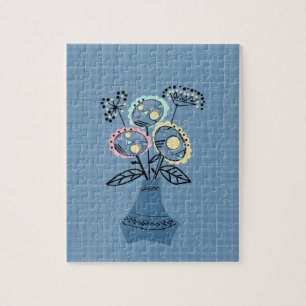 Puzzle Quilling, fleurs dans le vase