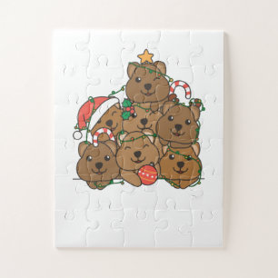 Puzzle Qukka Christmas Tree Funny Animal Christmas