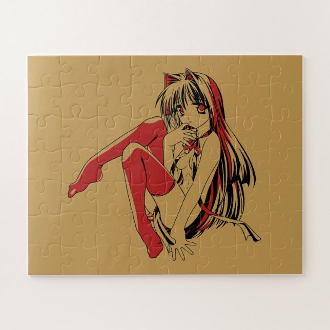 Puzzle R & B Manga, Neko Catgirl Furry Loli Anime (Horizontal)