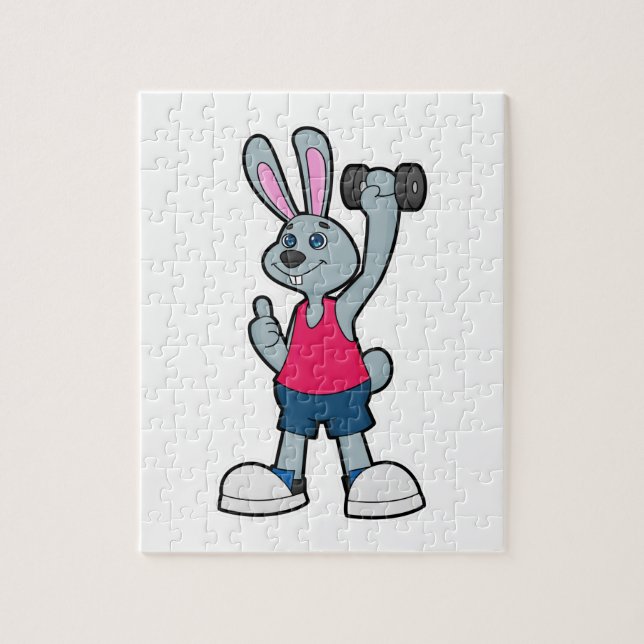 Puzzle Rabbit à Fitness avec Dumbbell (Vertical)