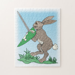 Puzzle Rabbit de guerrier médiéval