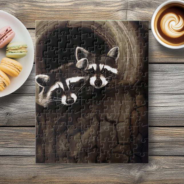 Puzzle Raccoons Brown Cute Tree (Créateur téléchargé)