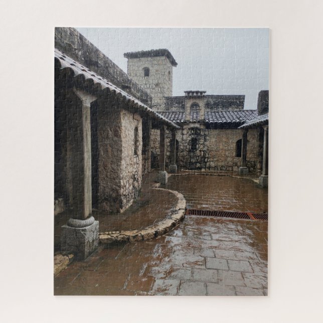 Puzzle Rain in the Courtyard of San Felipe de Lara (Vertical)