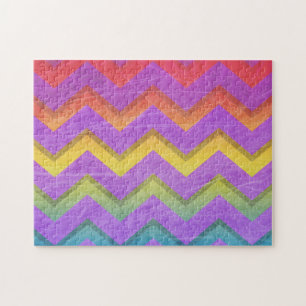 Puzzle Rainbow Chevron par Shirley Taylor