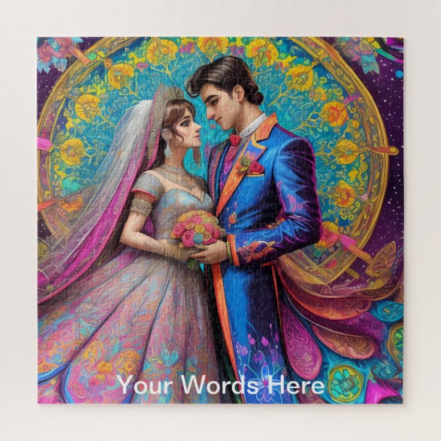 Puzzle Rainbow Garden Neon Psychedelic (Vertical)