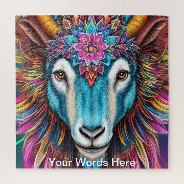 Puzzle Rainbow Garden Neon Psychedelic Wildlife Nature (Vertical)