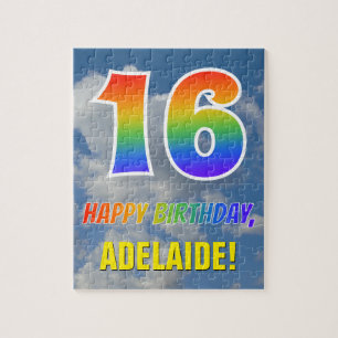 Puzzle Rainbow Look "16" & "HAPPY BANTHDAY", Ciel nuageux