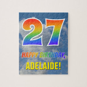 Puzzle Rainbow Look "27" & "HAPPY BANTHDAY", Ciel nuageux