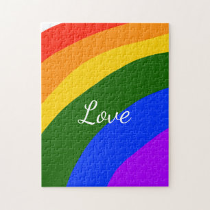 Puzzle Rainbow pride mois amour ajouter nom art texte