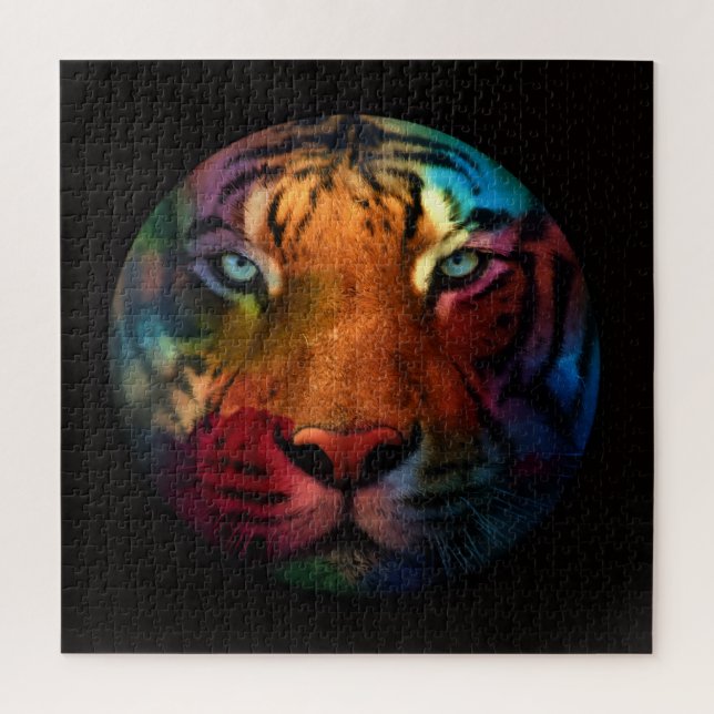 Puzzle Rainbow Tiger (Vertical)