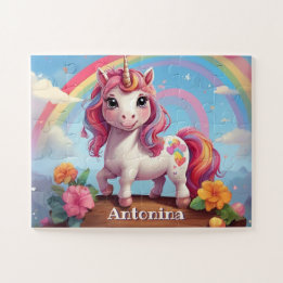 Puzzle Rainbow Unicorn Merveilles Personnalisées