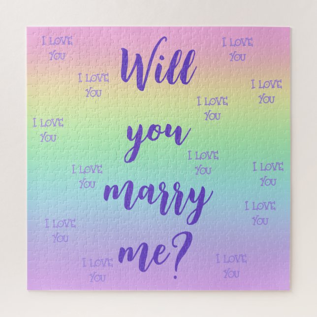 Puzzle Rainbow Voulez-Vous Me Marier Proposition Jigsaw P (Vertical)