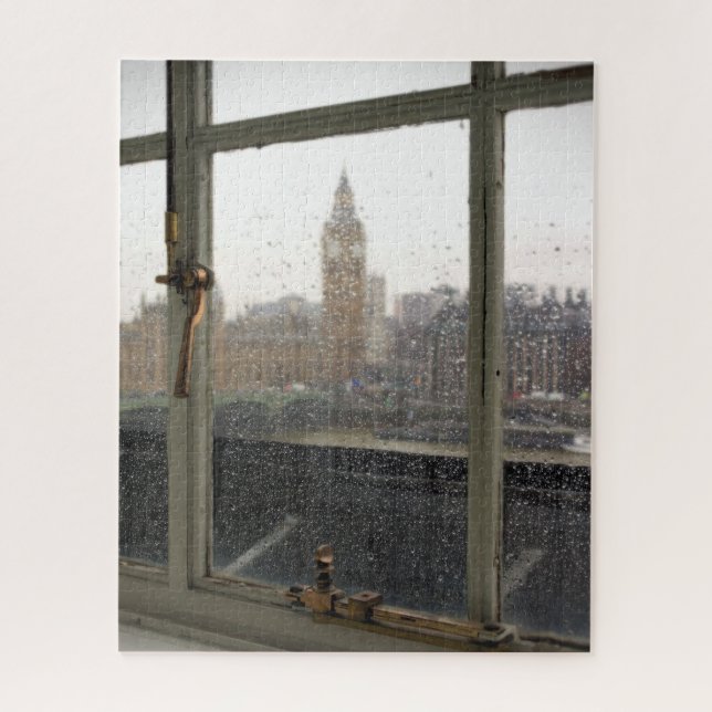 Puzzle Rainy Day View de Big Ben - 16x20 - 520 pc (Vertical)