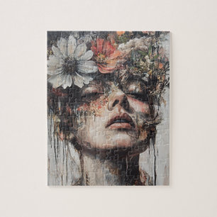 Puzzle Random Art Mon chat Fleurs Fabriquées sur mon espr