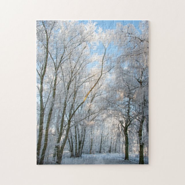 Puzzle Randonnée pédestre de la forêt d'hiver, 252 pièces (Vertical)