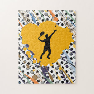 Puzzle Raquettes d'art de Tennis Abstrait Balls et entraî