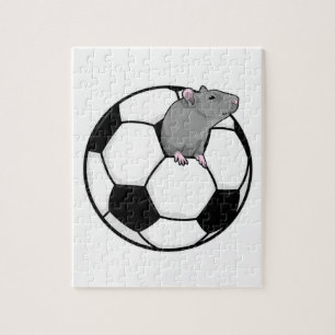 Puzzle Rat avec balle de football
