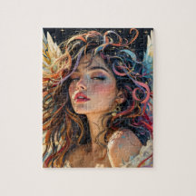 Rayon céleste - Portrait Angel ailé arc-en-ciel